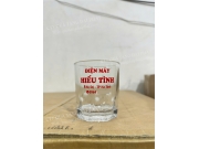LY THỦY TINH IN LOGO THƯƠNG HIỆU ĐIỆN MÁY HIẾU TÌNH