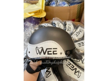 NÓN BẢO HIỂM GIẢ DA IN LOGO