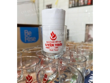 LY THỦY TINH IN LOGO ĐẠI LÝ GAS – BẾP GAS UYÊN THỜI