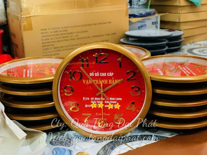 ĐỒNG HỒ TREO TƯỜNG HÌNH TRÒN IN LOGO