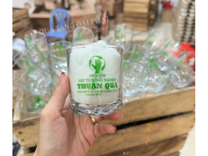 LY THỦY TINH IN LOGO MAX ONE – VẬT TƯ NÔNG NGHIỆP THUẬN QUÁ